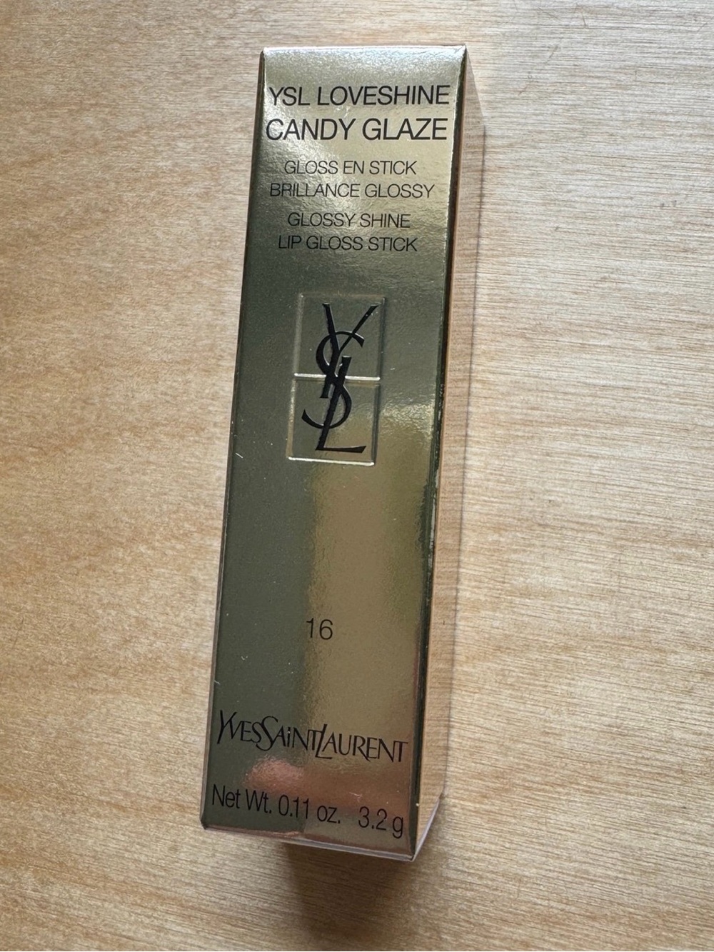 NIB ysl loveshine candy glaze lipstick 16 watermelon high